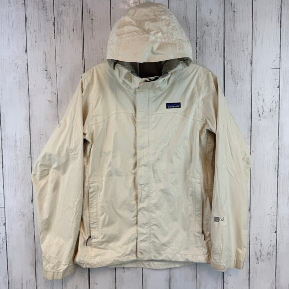 Patagonia Cream Ivory Waterproof H2No Torrentshell Jacket 83805 Size Small - Picture 1 of 16